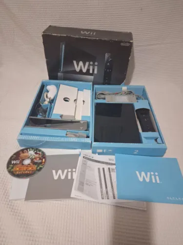 nintendo wii black na caixa