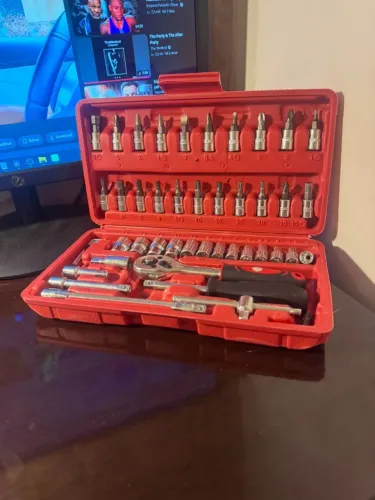 ?Kit 46 Peças Completo Com Catraca + Maleta?