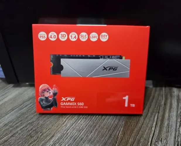 SSD NVME 1TB ADATA XPG Gammix S60, PCIe 4.0, 2280, Leitura 5000MB/s - Novo/Lacrado