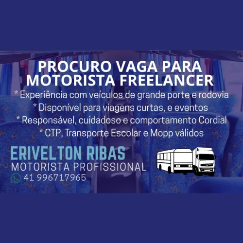 MOTORISTA DISPONÍVEL