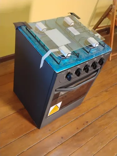 Fogão 4 bocas mesa inox novo 390,00