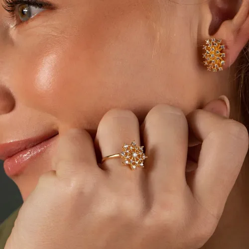 Anel Banhado ouro 18k novo
