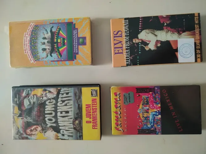 Lote de 4 filmes em VHS novos lacrado exclusivo para colecionador ou apaixonados por filme