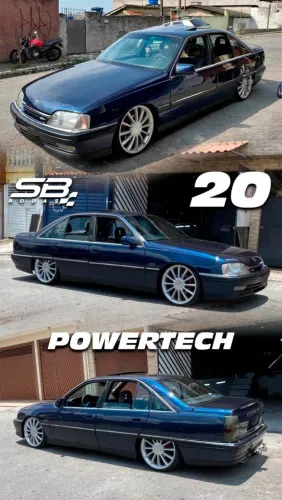 Rodas aro 20 Chevrolet Omega Powertec Prata 5x100 novas