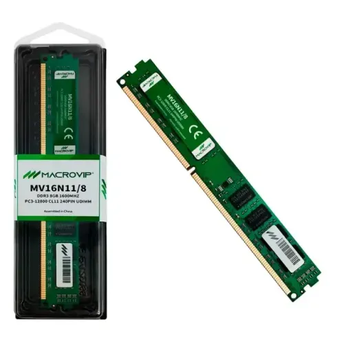 Memória 8GB DDR3 1600MHz P/ PC - Macrovip - Novo c/ garantia - Nexo store