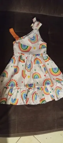 Vestido Infantil Estampa Arco-íris - Tam 6