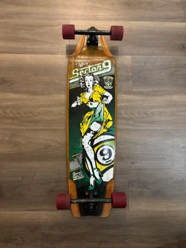 Longboard Sector 9 Scoot Smith completo - trucks YourFace + rodas SIMS