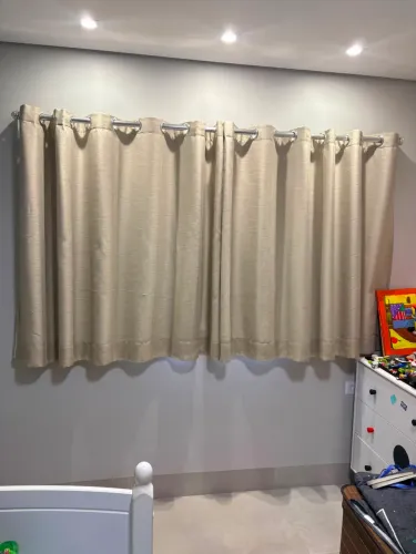 Cortinas de linho com blecaute