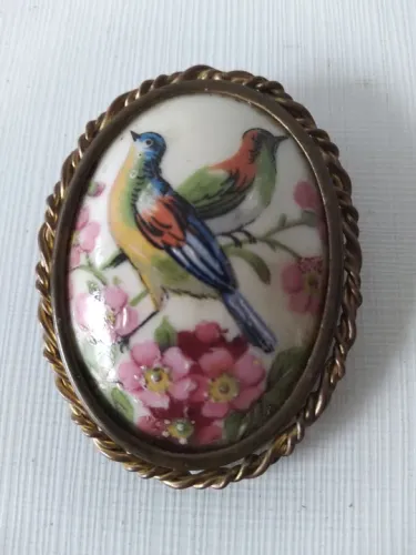 Broche antigo Limoges França