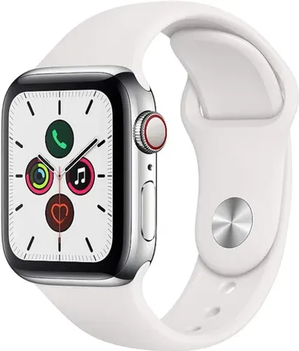 Apple Watch 5 Titanium 44mm Gps+celular Vitrine  Prata Garantia  Bateria 100%%