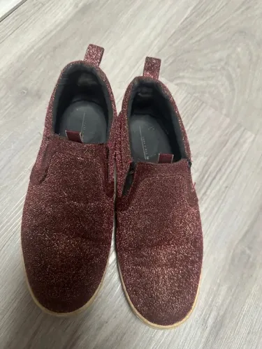 Tênis Zara Girls 36 Glitter Vermelho
