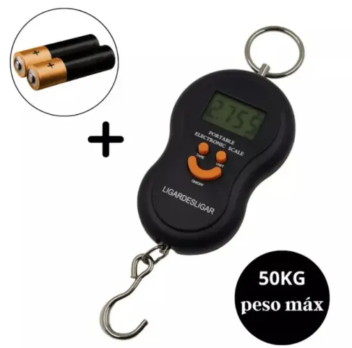Balança portátil digital peixe bolsas e malas até 50kg (Novo)