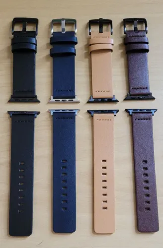 Pulseira De Couro Para Apple Watch 42/44/45/49mm