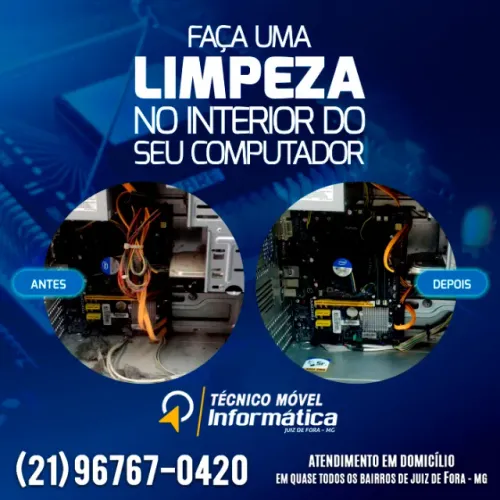 Limpeza interna de computadores e notebooks