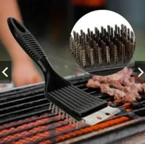 Escova De Aço Inox Para Limpar Grelha