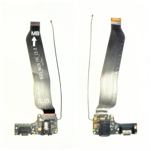 Dock placa conector de carga + flex sub  carga + Antena Coaxial wi-fi REDMI Note 10