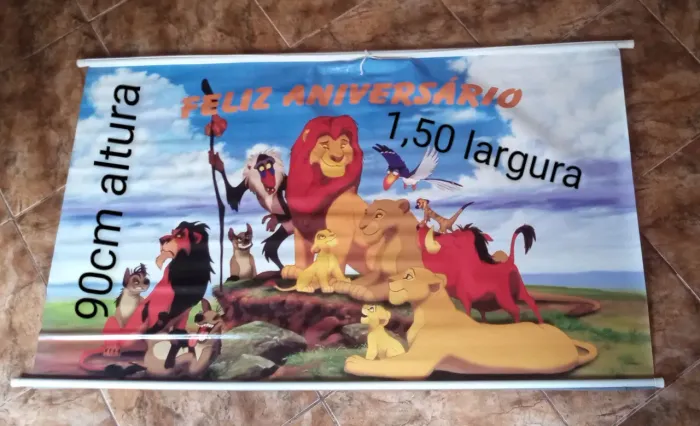 Painel do rei leão para festas.