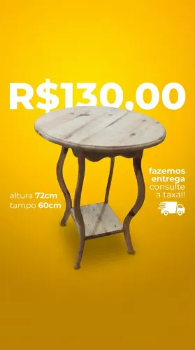 Banqueta rústica madeira pinus R$130,00