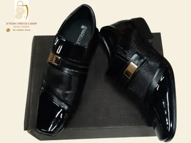 PROMOÇÃO! Sapato Verniz Confortável Masculino -novo