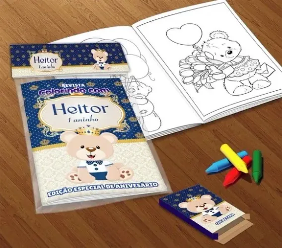 Kit colorir Personalizada para o seu Bebê