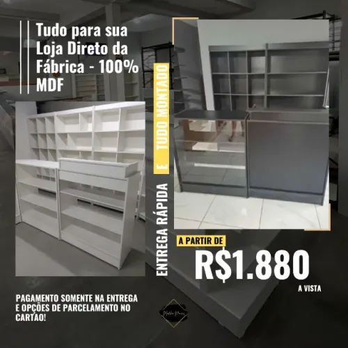Móveis Para Loja e Comércio - Completo em MDF