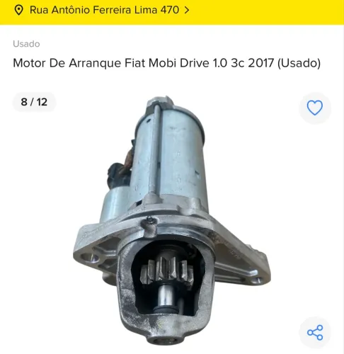 Motor de Arranque Fiat Mobi Drive 1.0 3c 2017