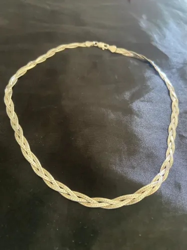 Colar trançado de prata pura