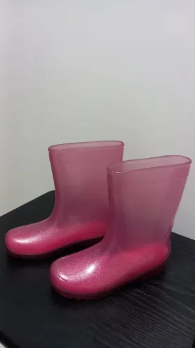 Botas de chuva infantil N° 31/32 - Rosa glitter