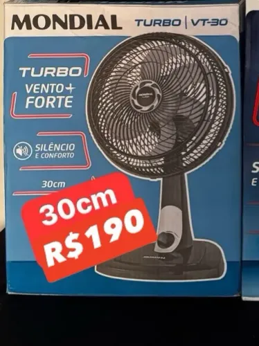 Ventilador Turbo 30cm novo