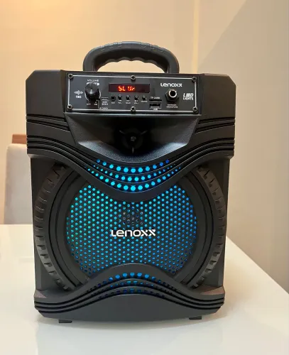 (Novo) Caixa de Som Lenoxx CA80 | 120W RMS Bluetooth LED