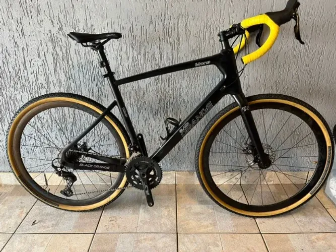Bicicleta Gravel Black Orange - Stone