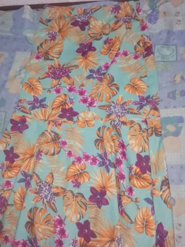 Saia floral verde - tamanho M