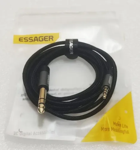 Cabo P2 x P10 Trançado HIFI Premium - Original ESSAGER - 2 Metros - R$: 50,00