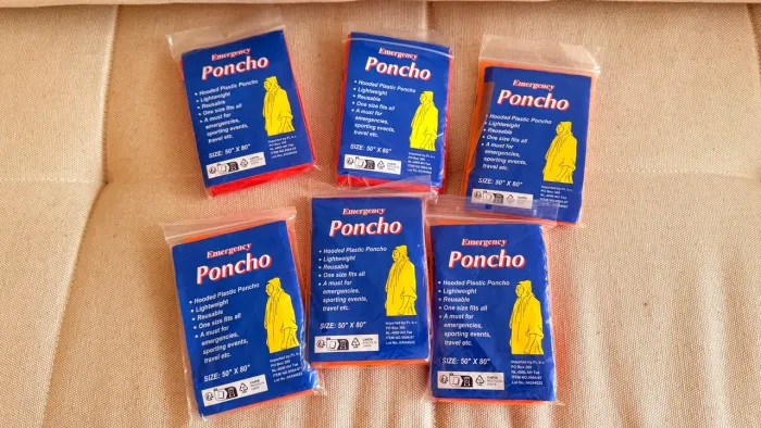 Kit 6 Ponchos IMPORTADOS Laranja - Importados, Novos