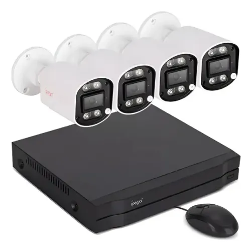 Kit Monitoramento DVR 4 Canais + 4 Câmeras Full HD Ípega - Segurança Completa