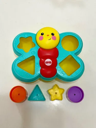 Brinquedo Blocos Encaixa Borboleta Fisher Price Mattel - Fisher-Price