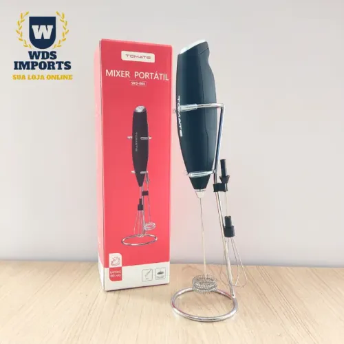 Mixer Mini Portátil Com Suporte e Batedor
