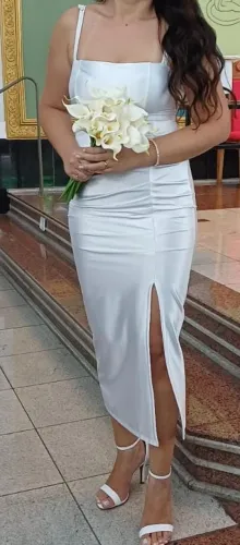 Vestido casamento civil branco
