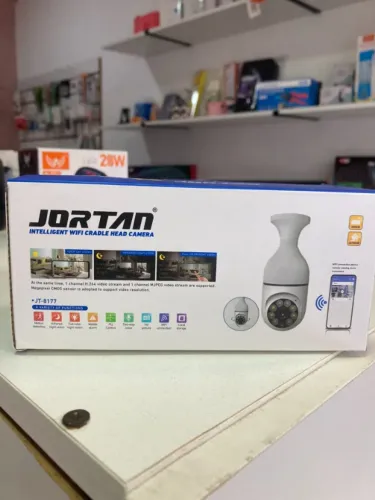 Câmera Lâmpada Wi-fi Giratória 360° Jortan 8177 Branco