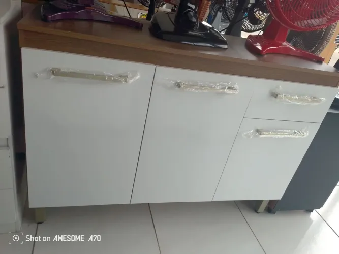Balcão de Cozinha Branco 3 Portas - ENTREGO E MONTO NO MESMO DIA