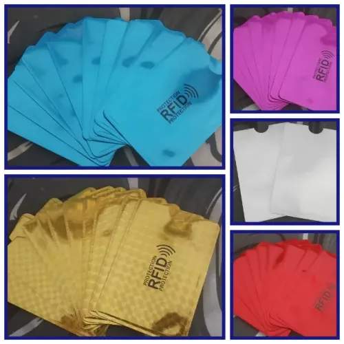 Capas Rfid coloridas(bloqueia chip de cartões crédito/débito)