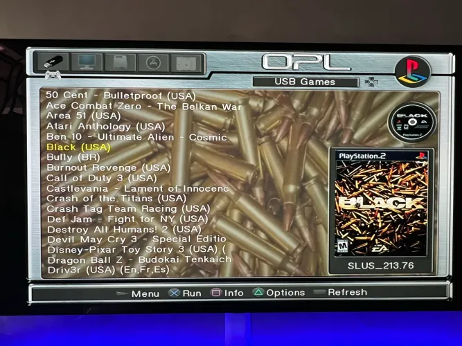 HD com 145 jogos para PLAYSTATION 2