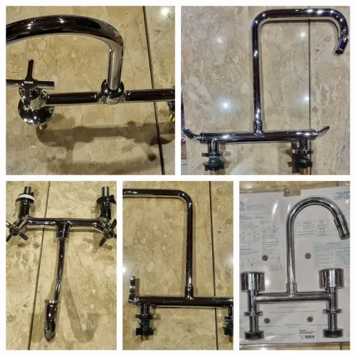 Torneira para Cozinha e banheiro Dupla de Metal Cromado