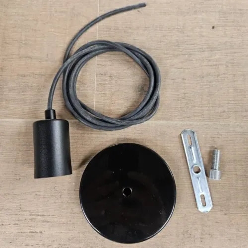Luminária Canopla 12 cm e Bocal nova