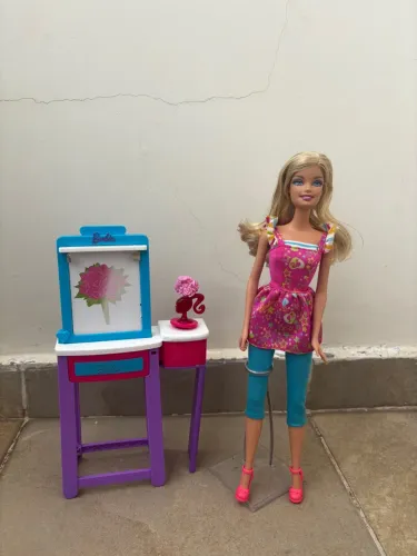 Barbie Pintora Original - Mecanismo Funcionando!
