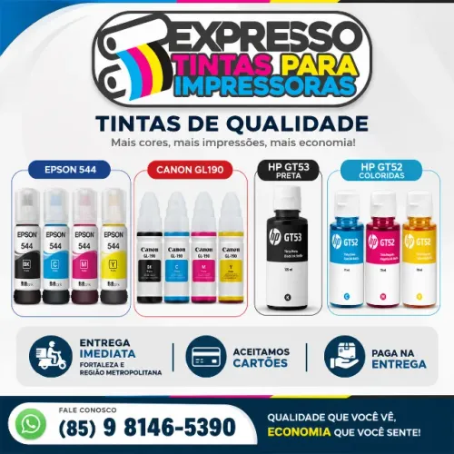 Tinta Epson Canon e HP. Tinta De Impressoras Epson Canon e HP Tintas Para Epson Canon e HP
