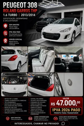 Peugeot 308 Roland Garros 1.6 Turbo 16V 5P 2014