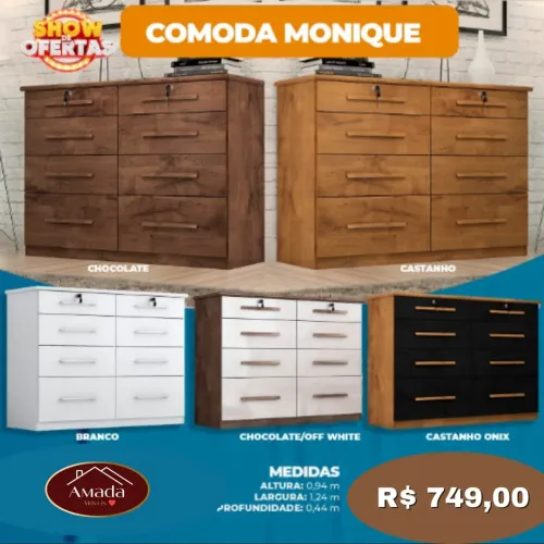 Cômoda Monique , à pronta entrega 