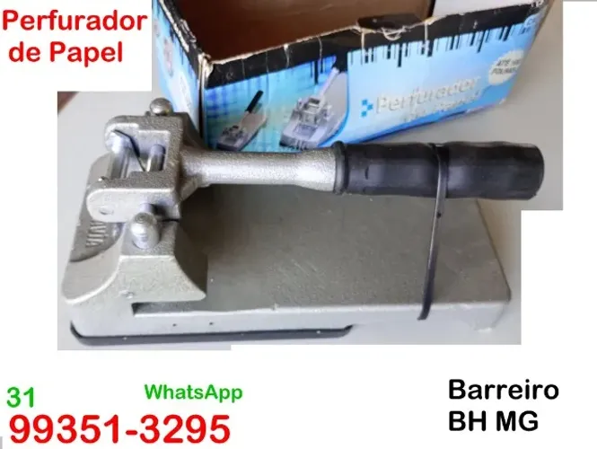 Perfurador de papel escola papelaria escritório faculdade trabalho casa