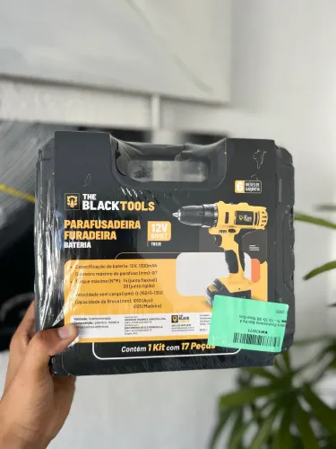 FURADEIRA PARAFUSADEIRA À BATERIA - MALETA E ACESSÓRIOS 12V - The Black Tools